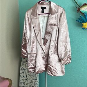 Attention Metallic Pink Blazer